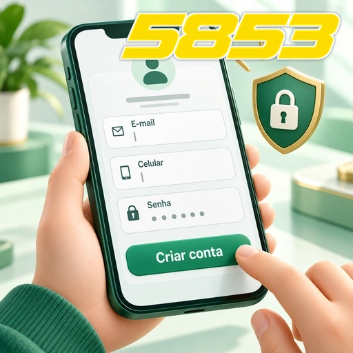 5853 — ilustração de preenchimento de formulário para criar uma conta no celular